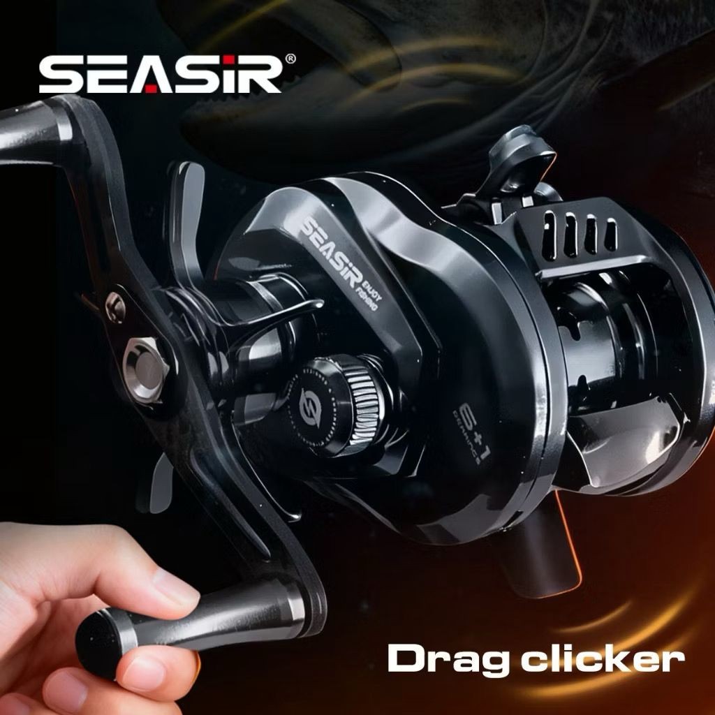 SEASIR DC Round Pro Baitcasting Reel 7.6:1 Digital Control Fishing Reel L.HAND