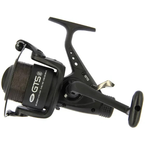 3 x NGT Carp Fishing Reel GTS 60 Bait Runner Freespool with 15lb Line Matt Black