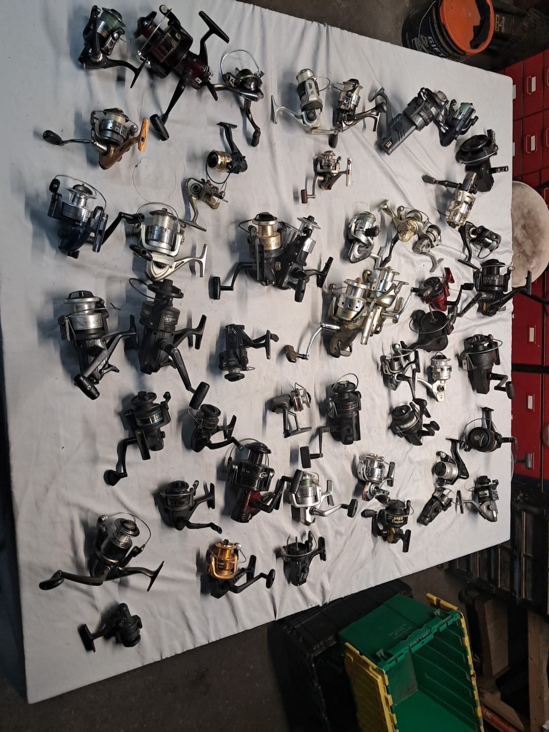 Mixed Lot 50 Working, Not Working, And Fixable Fishing Reels. Abu,Okuma, Shimano