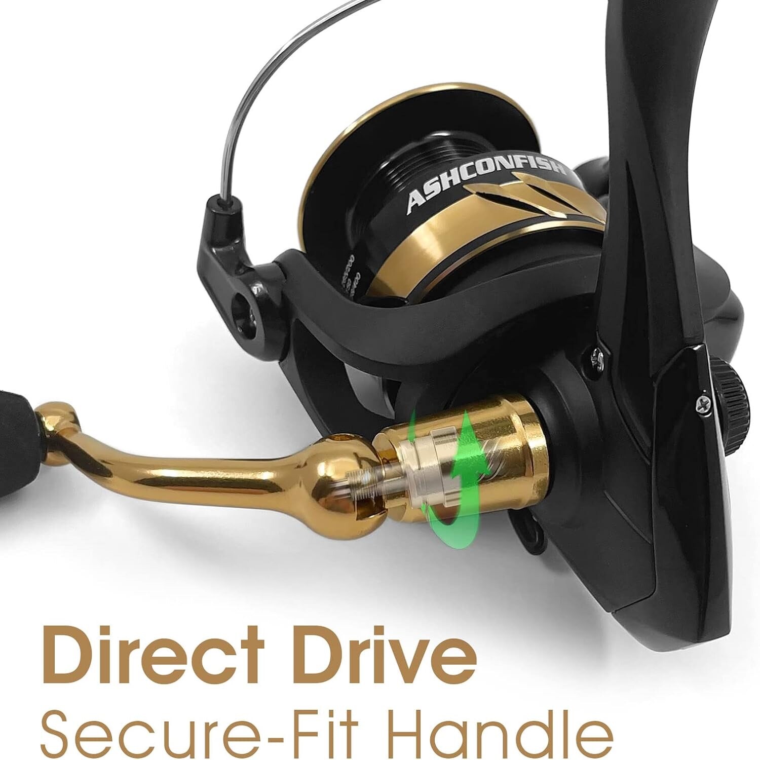 Lightweight Metal Fishing Spinning Reel & Handle -100m Braid Line – 7+1 Steel BB