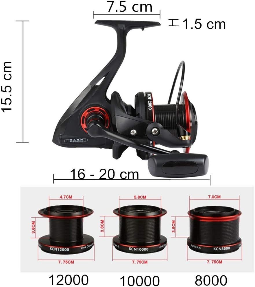 Spinning Fishing Reels 8000 10000 12000 Series Freshwater Saltwater Big-Game …