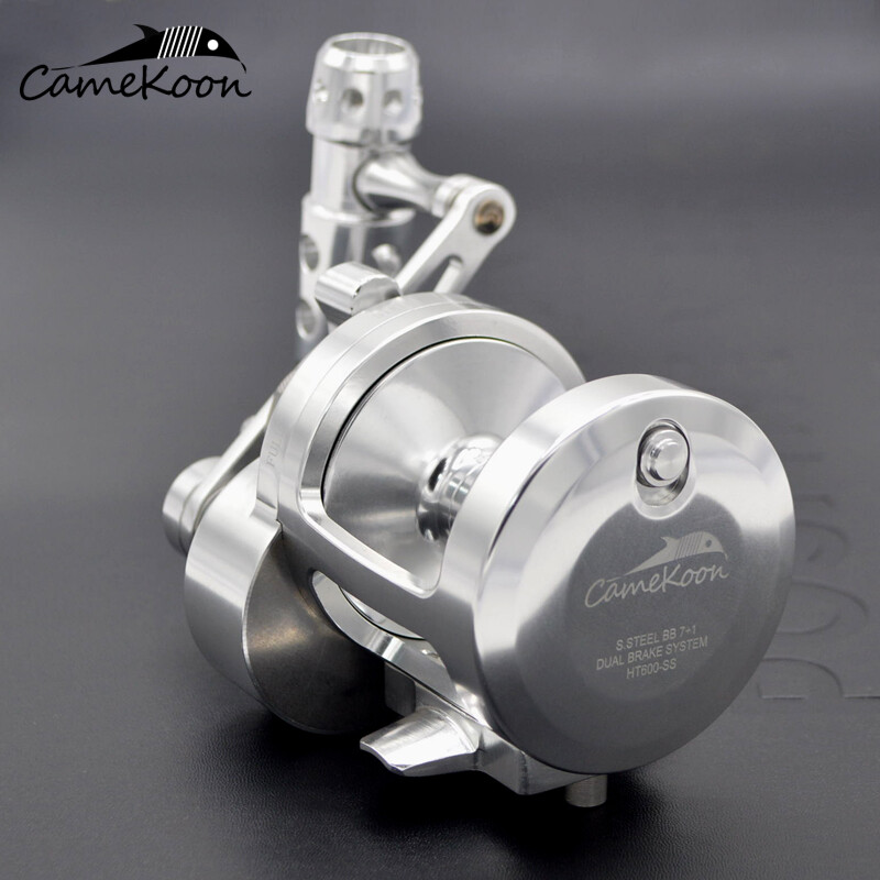 CAMEKOON Lever Drag 2-Speed Big Game Conventional Saltwater Jigging Fishing Reel