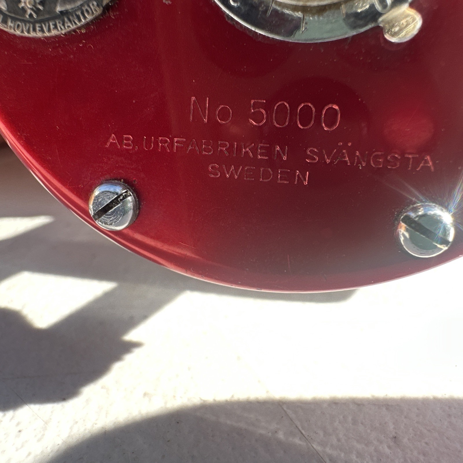 VTG Abu Garcia Ambassadeur No 5000 Red 4 Screw Reel Sweden 553803 Tested Smooth
