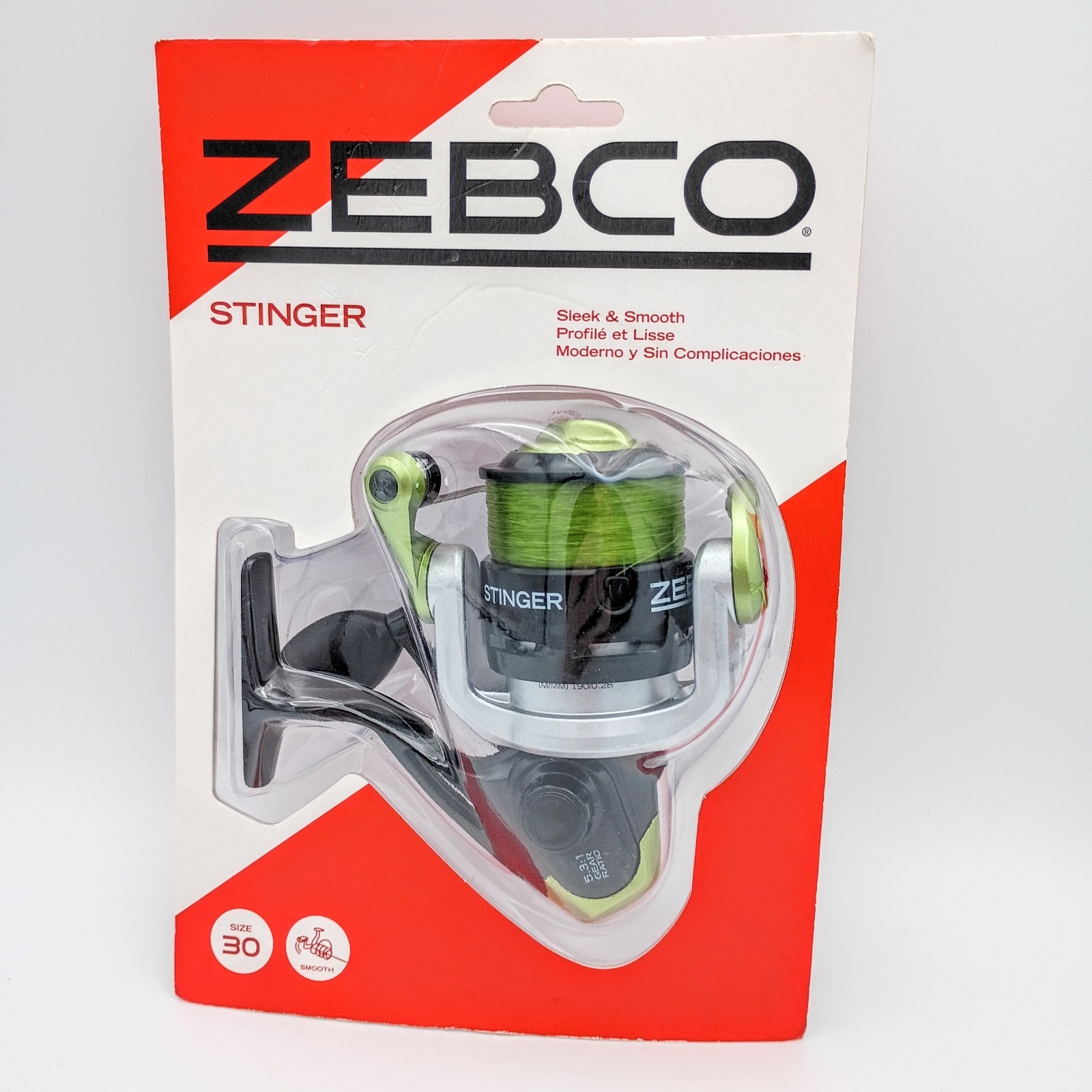 Zebco Fishing Stinger Size 30 Spinning Open Reel 5.3:1 Pre-Spooled W/10 LB Line