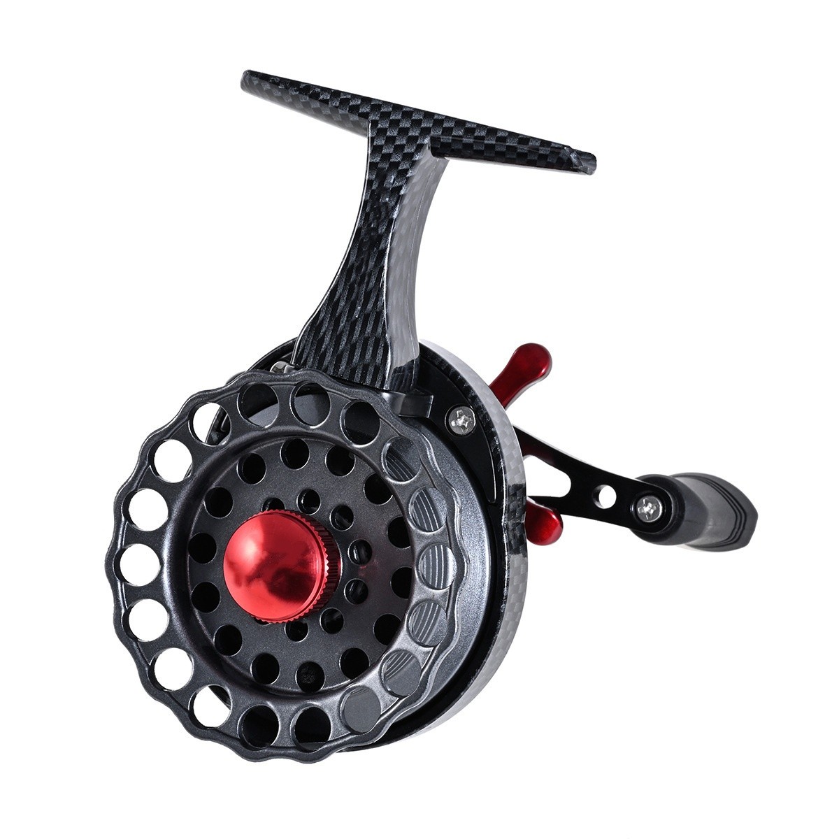 3.5:1 Gear Ratio 4+1BB Ice Fishing Reel Metal Inline Fishing Reel 8LB MAX Drag