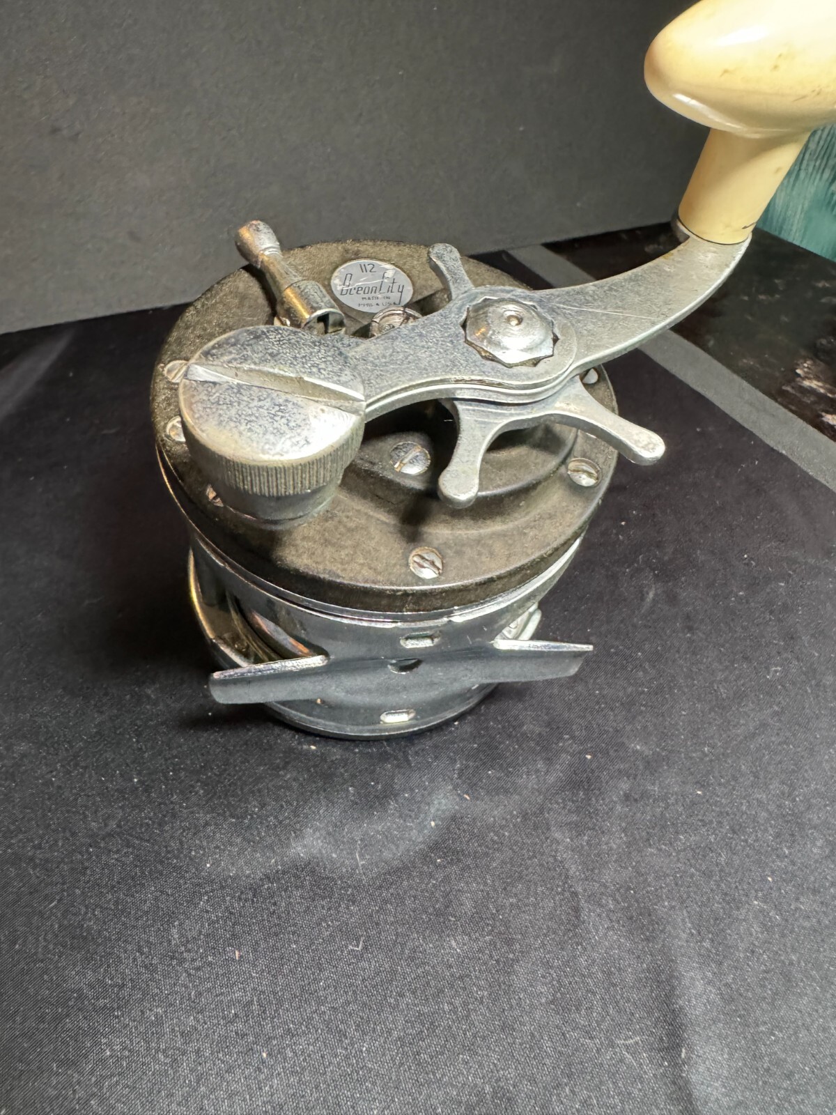 Vintage Ocean City No. 112 Conventional Fishing Reel Made in Phila. USA G5
