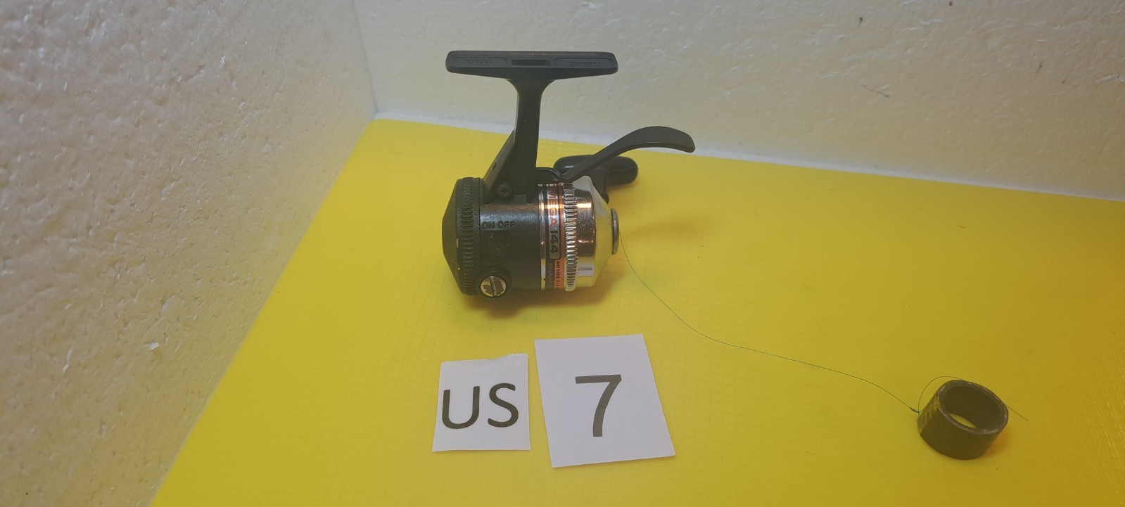 ZEBCO OMEGA 144 TRIGGER SPIN UL REEL WORKING CONDITION #US-7