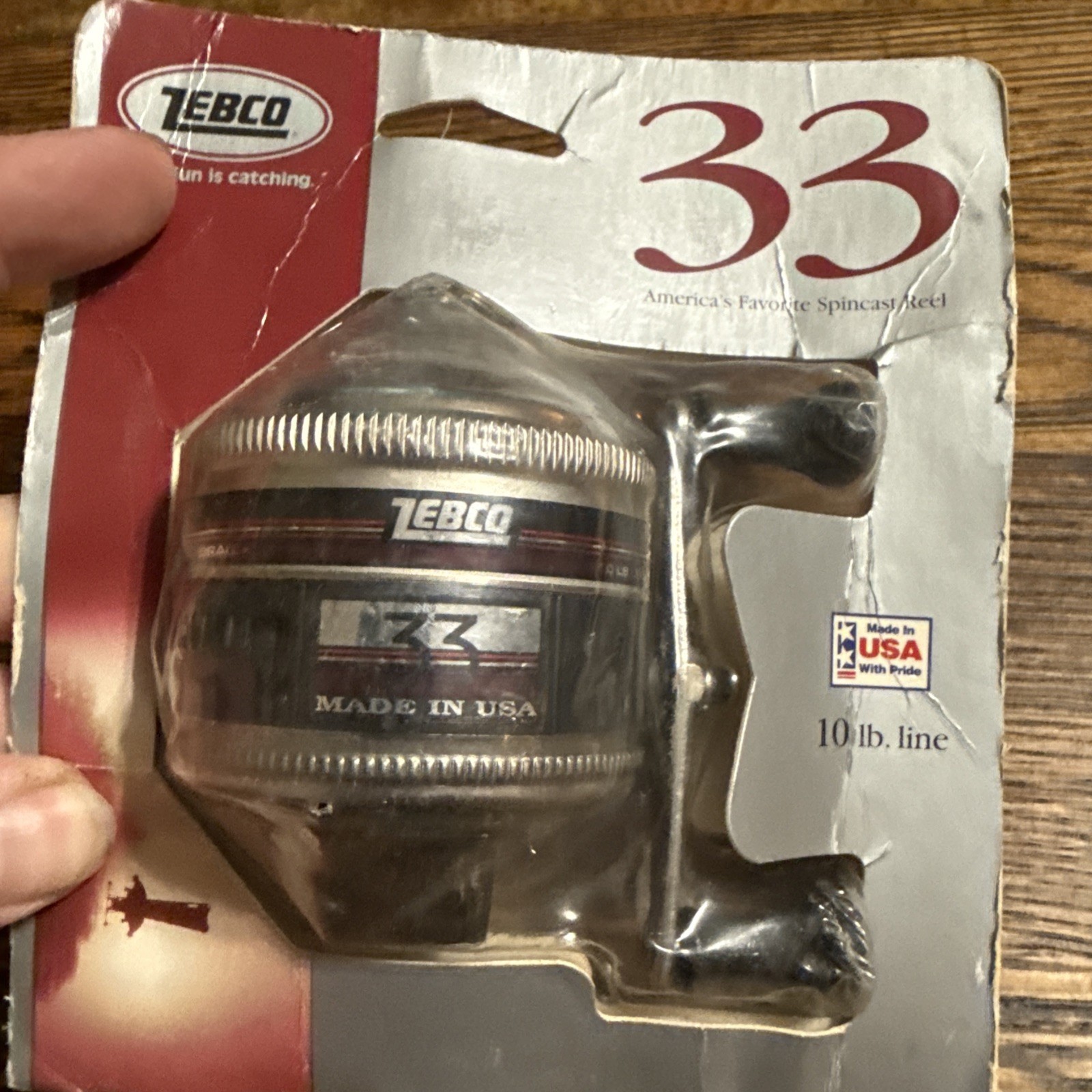 Vintage Zebco 33 Fishing Reel, Purple Band Sealed, Dated 1996 NOS Made In USA