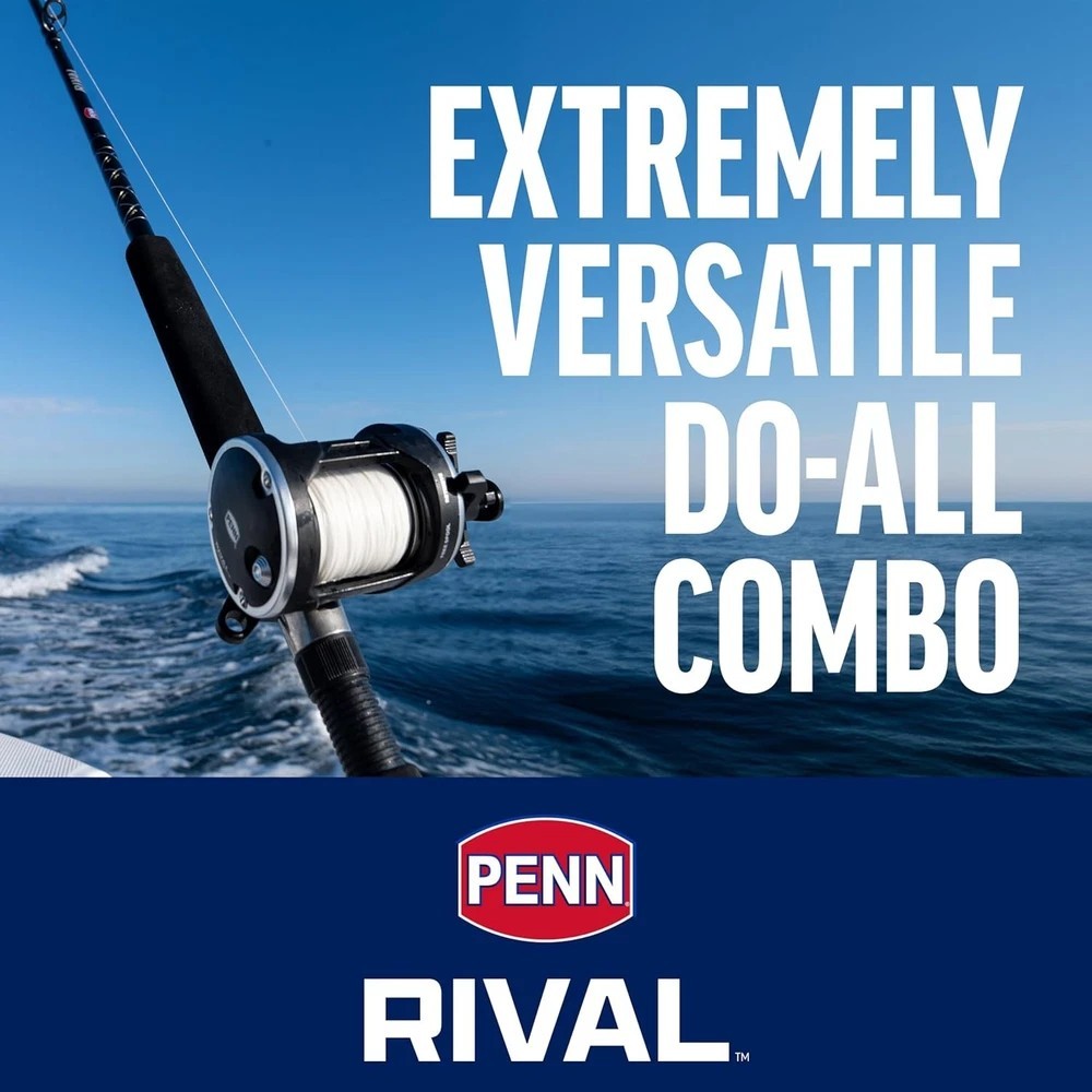 PENN® Rival™ Levelwind Combo Reel 15 Size Reel – 7′ – Medium – 1pc