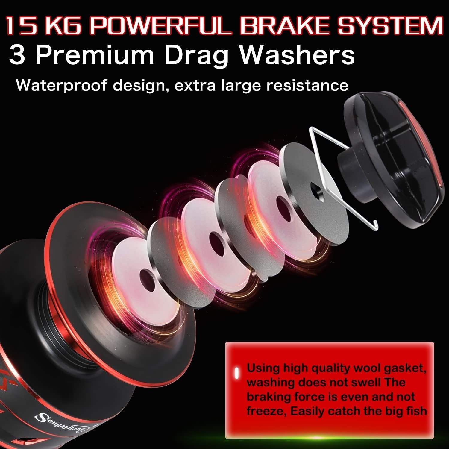 Versatile Bait Feeder Fishing Reel for Freshwater & Saltwater – Size SA4000