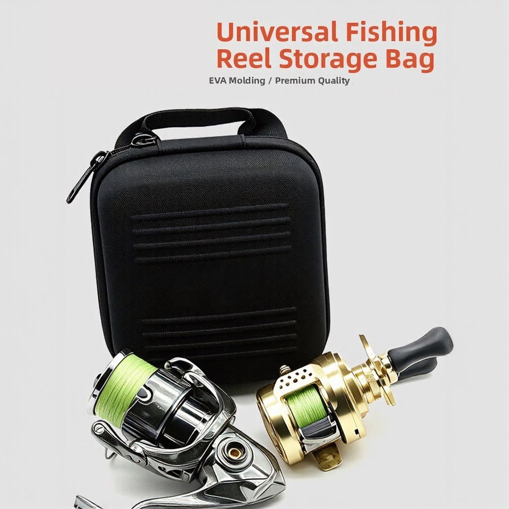 Fishing Reel Case Portable Tackle Storage For Rainy Weather Hard Eva Shell