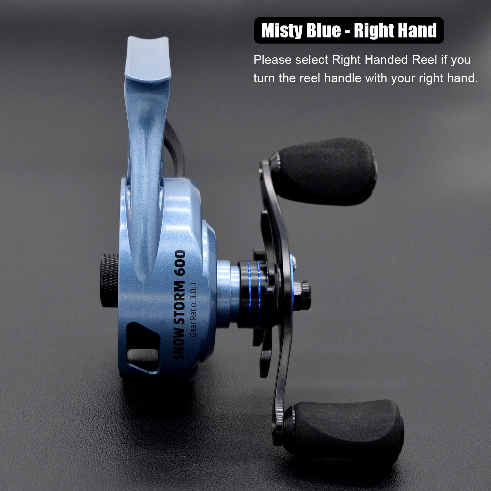 CAMEKOON 600 Series Inline Ice Fishing Reel 8 Button Magnetic Drop Speed Control