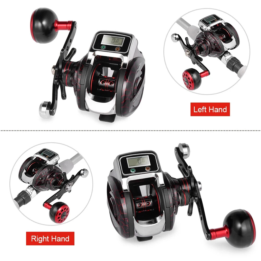 Bait Casting Fishing Reel Digital LED Display Baitcasting Reel Fishing Counter