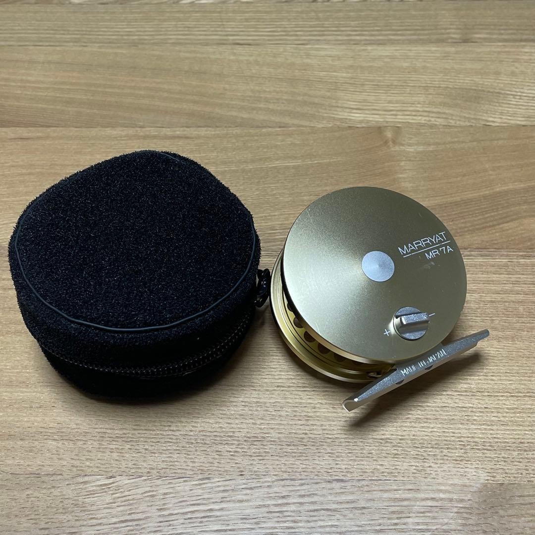 MARRYAT MR 7A Fly Reel Made in Japan w/ Case Convertible Retrieve Gold F/S