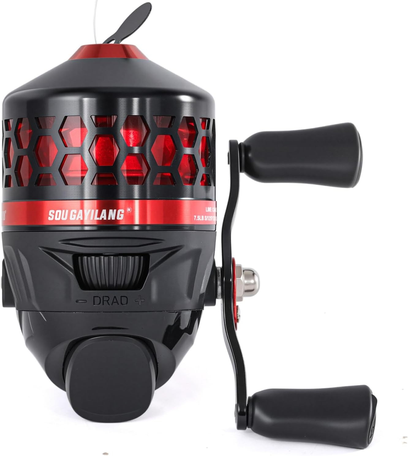 Spincast Fishing Reel,High Speed 3.9:1 Gear Ratio,Trouble-Free Push-Button Bait