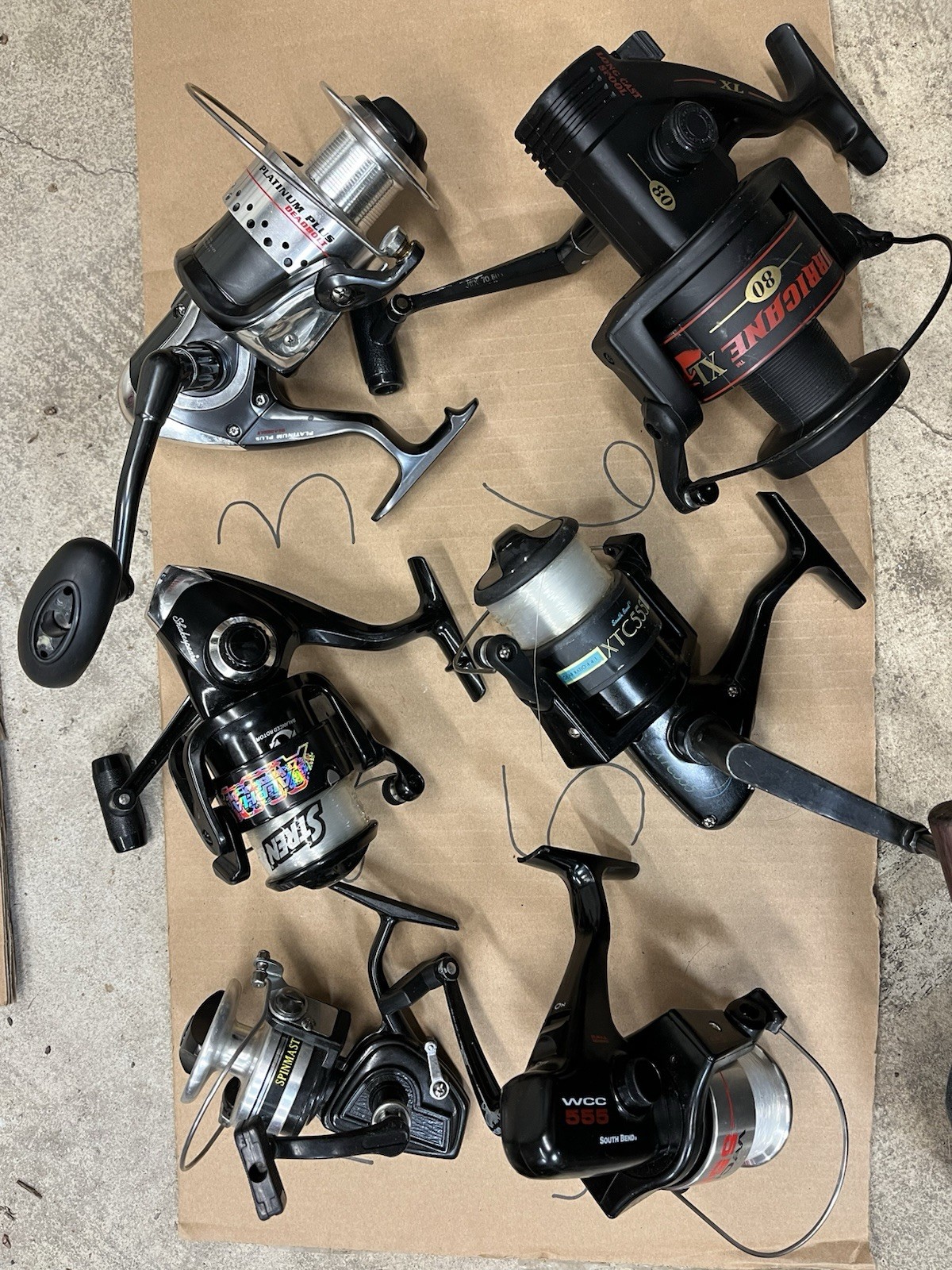 Vintage Large Spinning Long Cast Fishing Reels Rare Old Spider Reel And Spinner
