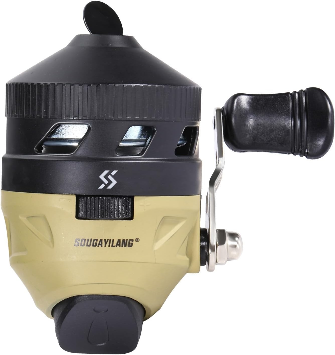 Spincast Fishing Reel,High Speed 3.9:1 Gear Ratio,Trouble-Free Push-Button Bait