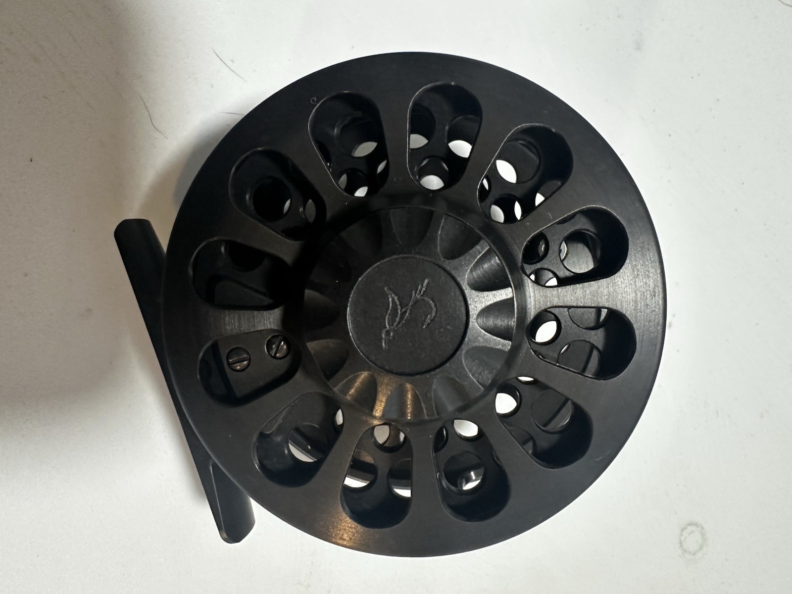 J Ryall 4SR Standard Fly Reel Black Aluminum with Pouch and Box