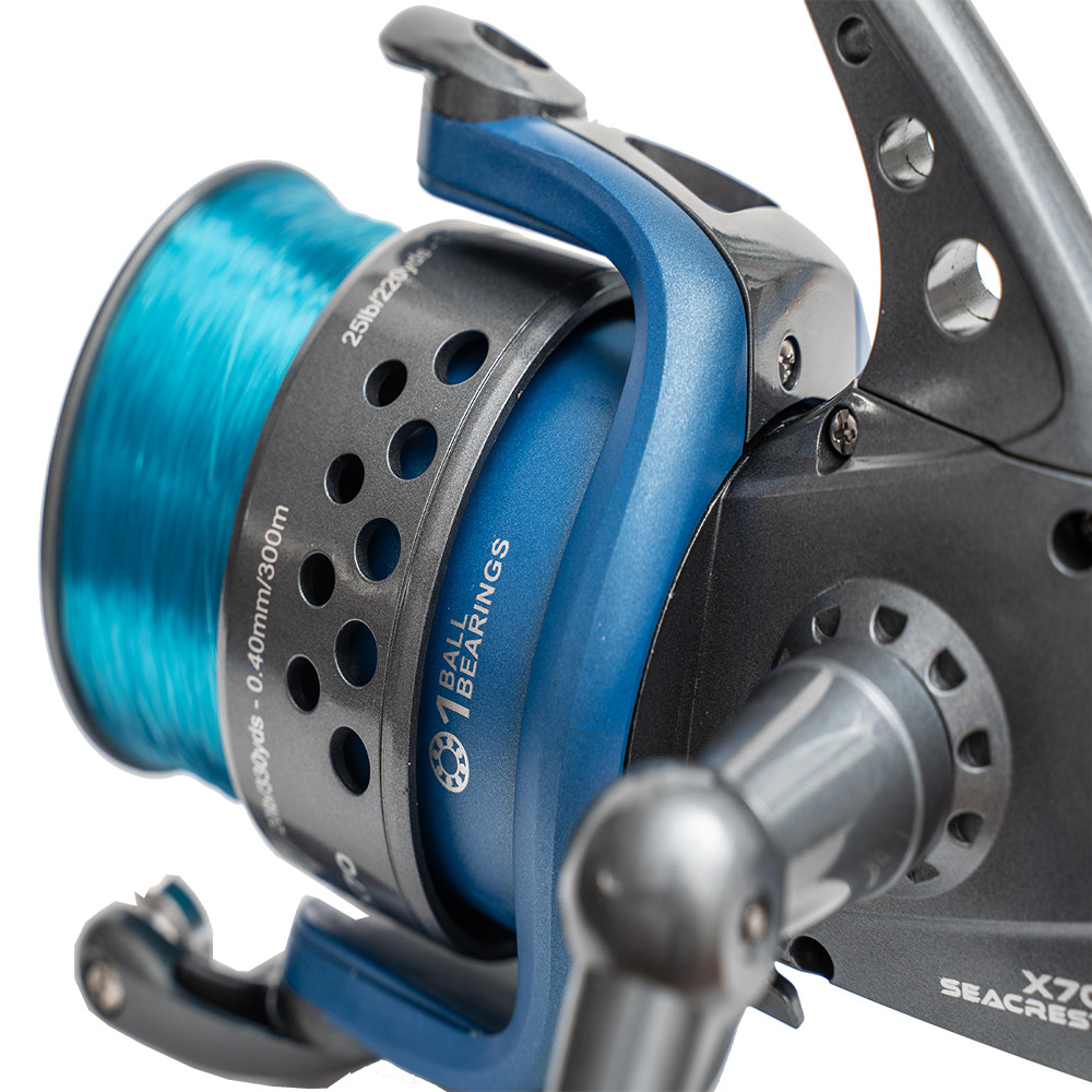 Triad Seacreast X70 Fixed Spool Reel Loaded with 20lb Mono Fishing Line