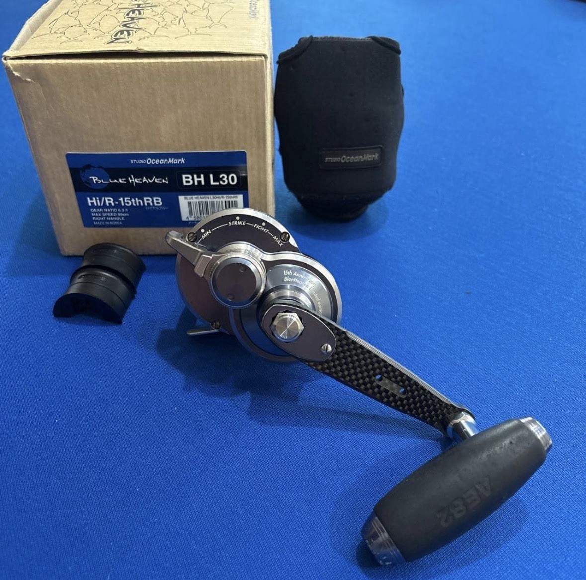 STUDIO OCEAN MARK Blue Heven BH L30 15th Reel Free shipping DDP