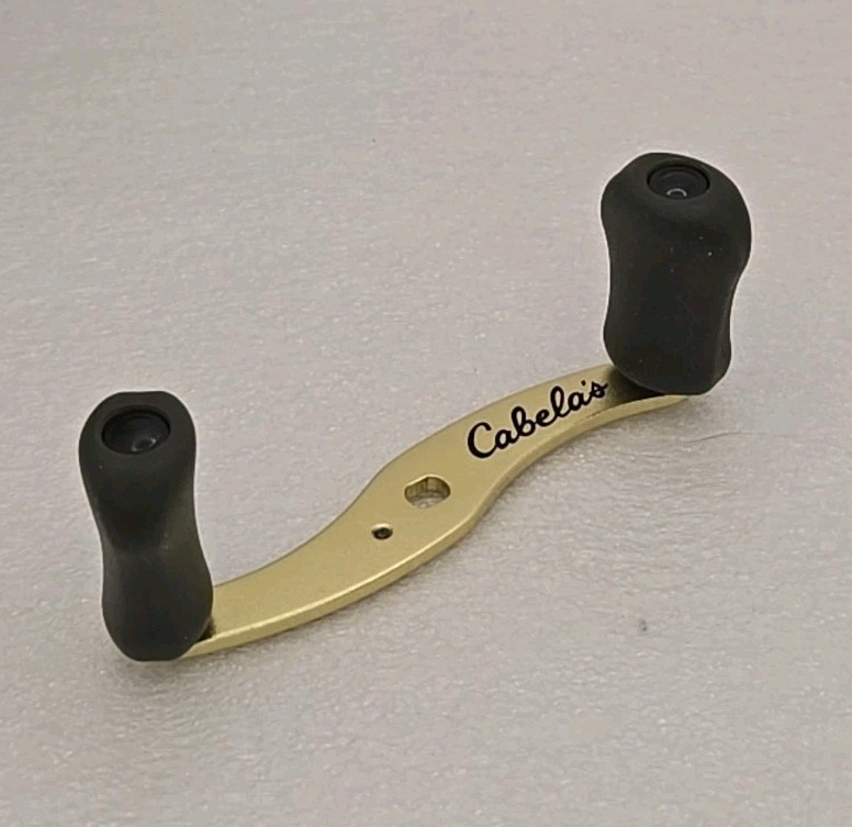 CABELAS DEPTH MASTER GOLD FISHING REEL REPLACEMENT BRASS DOUBLE PADDLE HANDLE