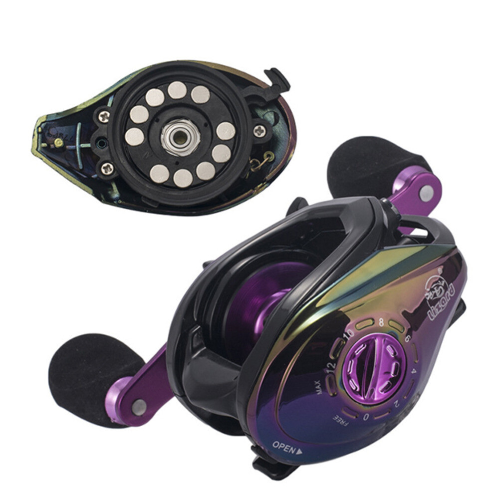 8.1:1 Gear Ratio Fishing Reels Stainless Steel Ball Bearings Baitcasting Reel