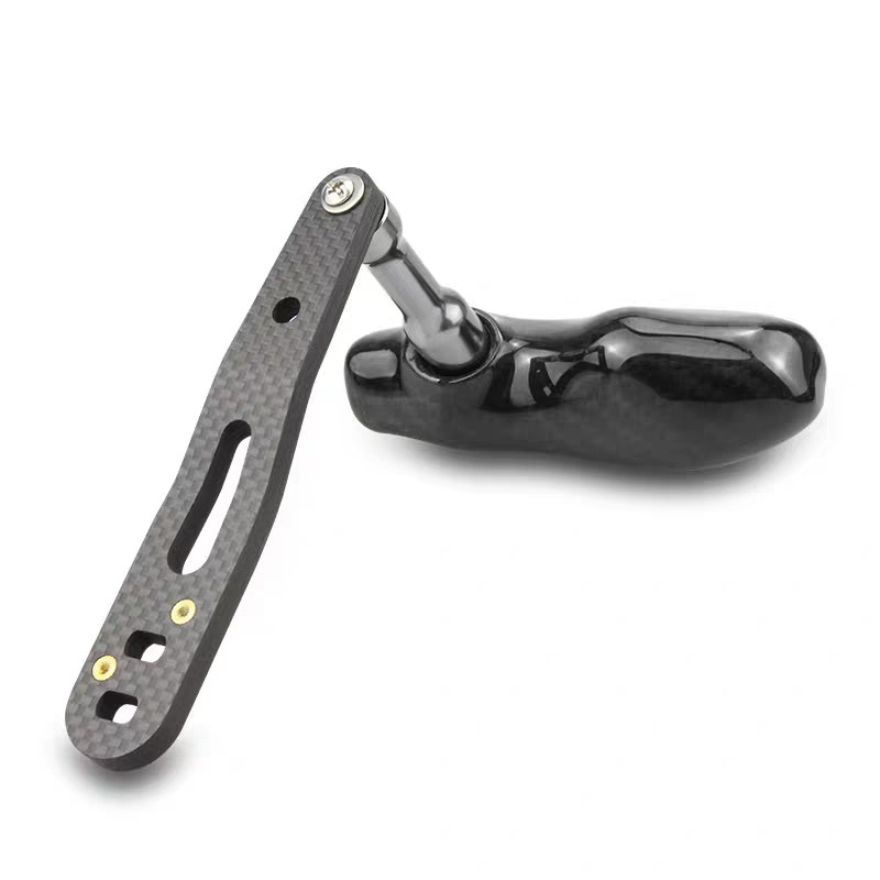 Carbon Fiber Reel Handle Knob Assembled Shimano Daiwa Baitcasting Reel Gray