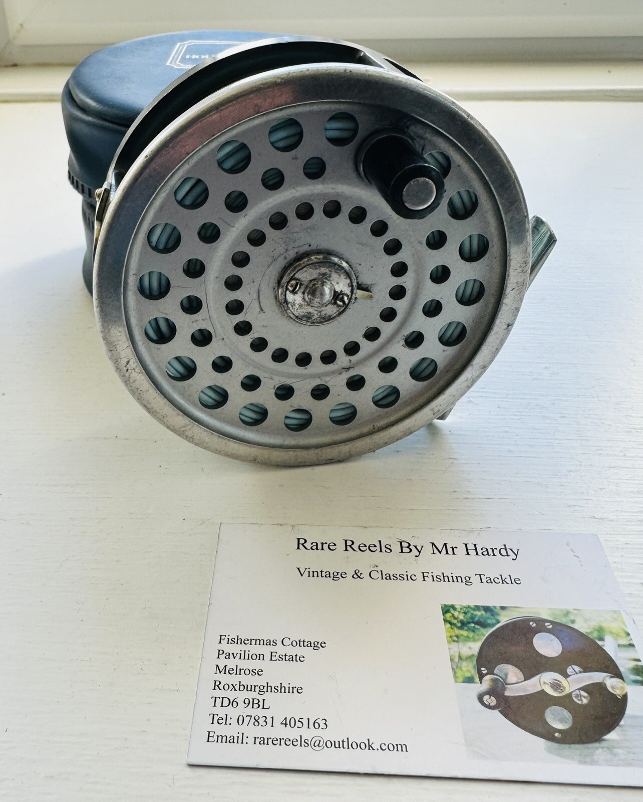 Vintage Hardy Marquis Salmon Number 1 Fly Reel with Case & Hardy Fly Line