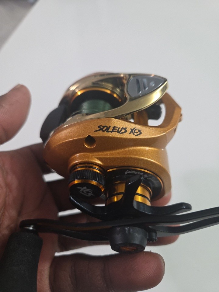 Favorite Fishing Soleus XCS Casting Reel, Gold/Gold 8.1:1, Left SLSG8XL Nice