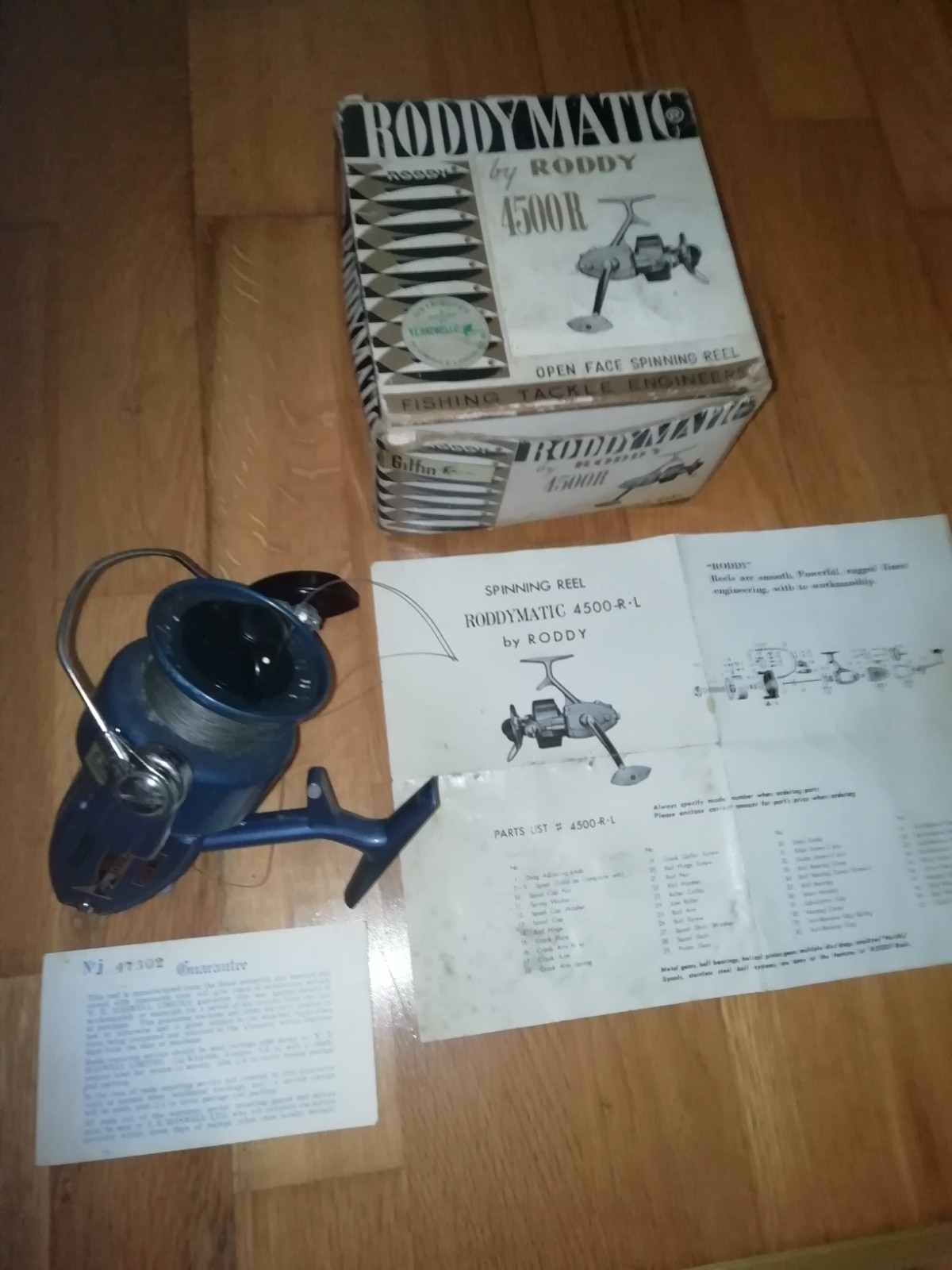 VTG FISHING REEL BOXED RODDY 4500R RODDYMATIC AND MANUAL – EQUIPMENT