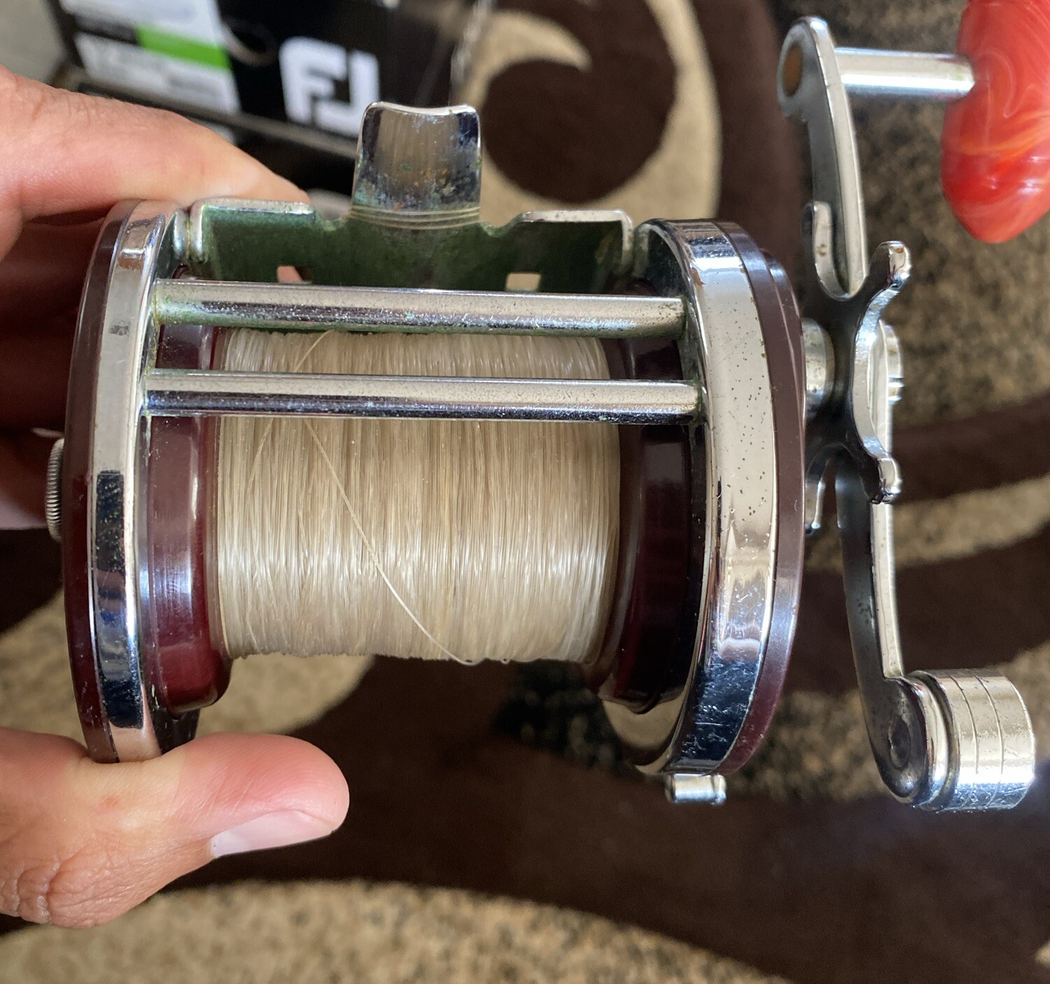 Beautiful Penn Jigmaster No. 500 Fishing Reel With Rare Orange Handle