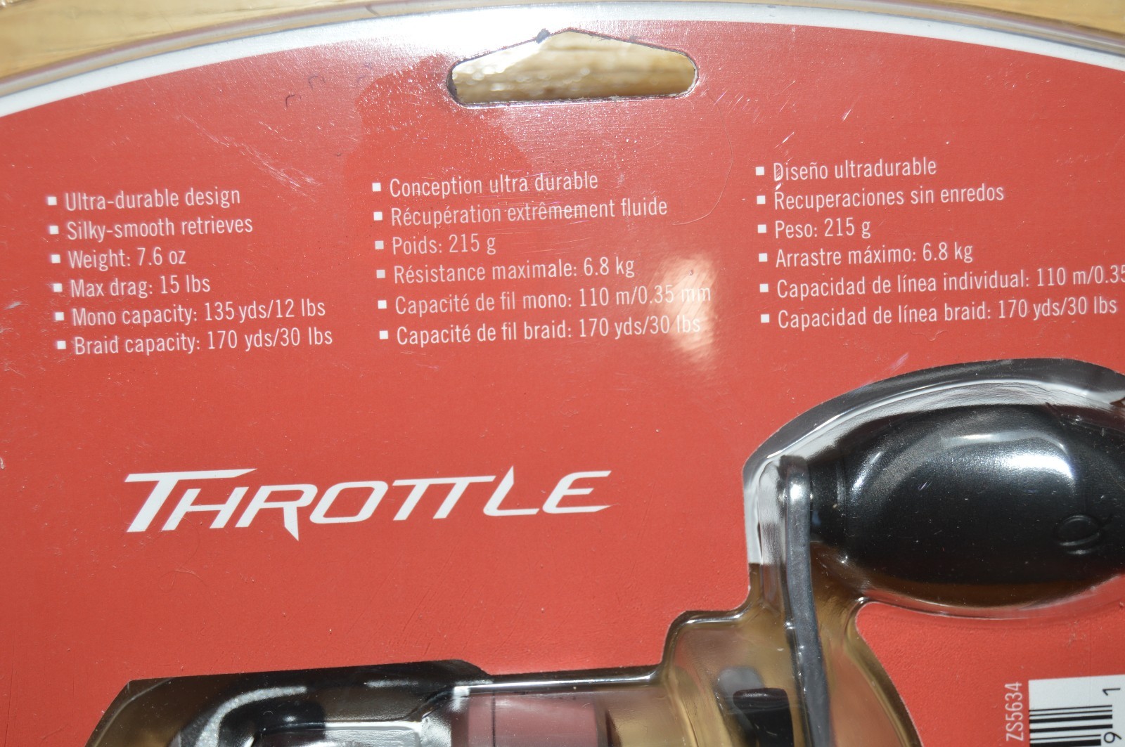 quantum throttle baitcast reel left hand 7.3:1 gear ratio 8 total bearings NEW