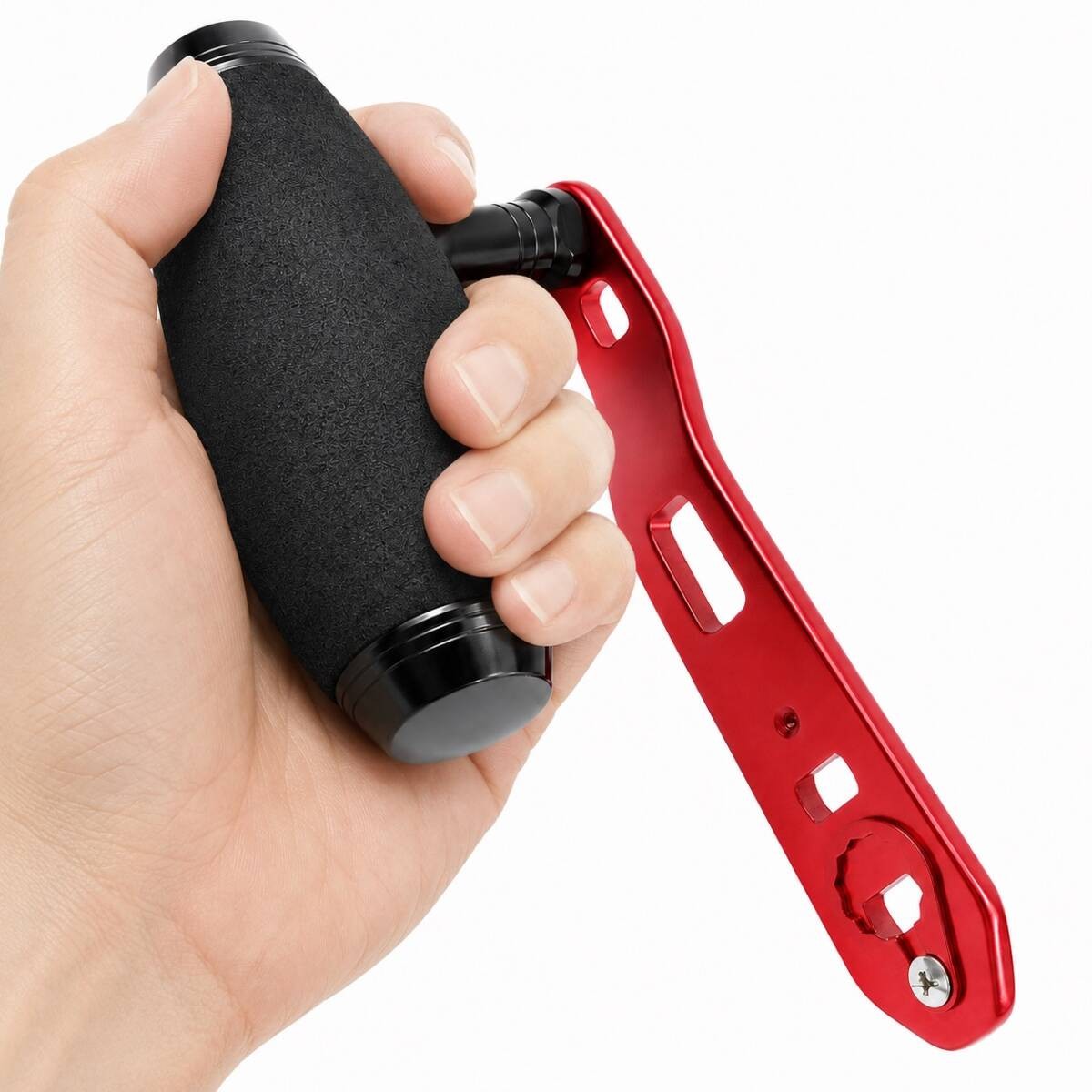 DAIWA Compatible Reel Handle Knob Red Black T-Shape Single Handle Aluminum Alloy