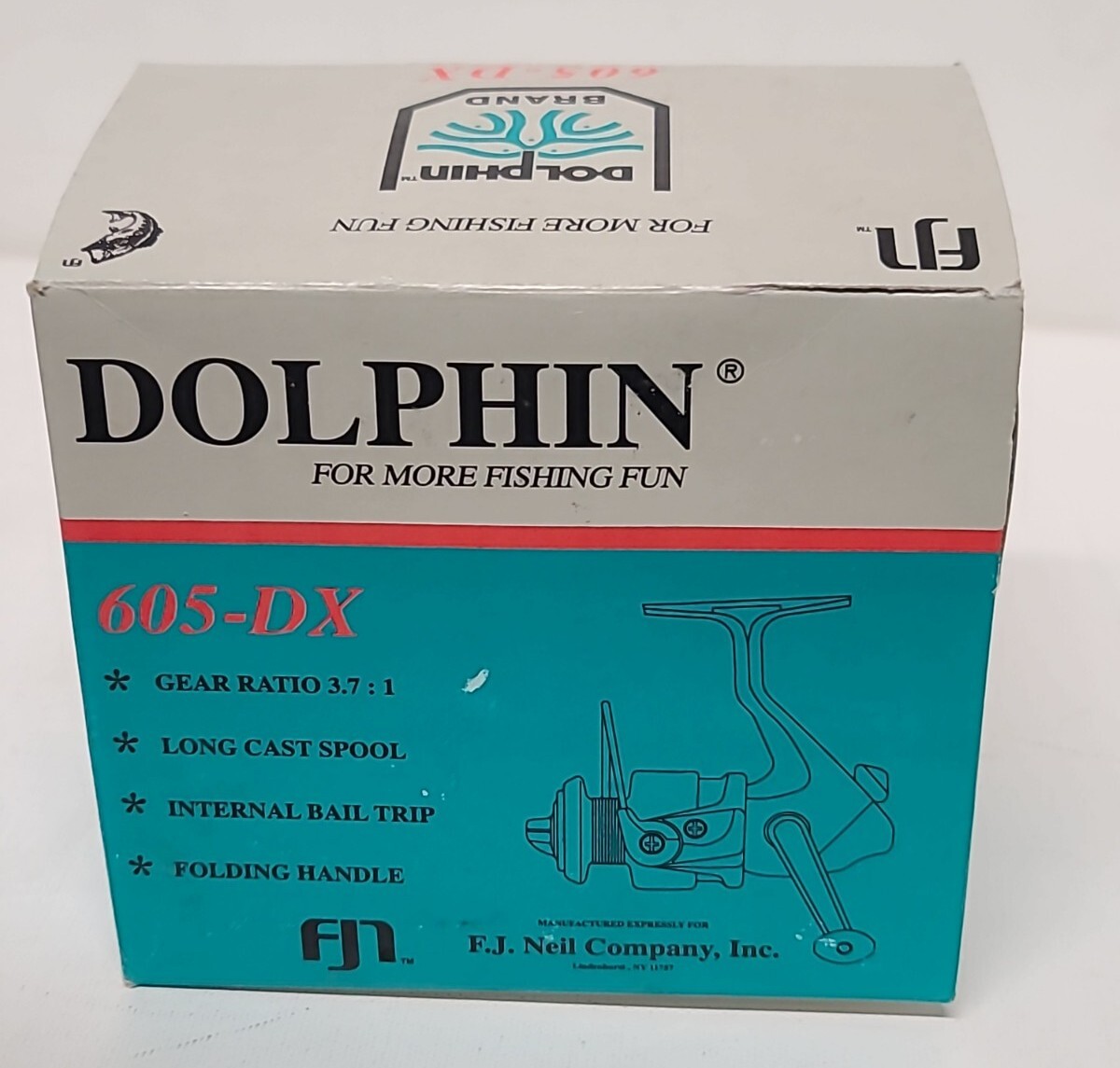 Vintage Dolphin 605-DX Spincast Fishing Reel New Nib Spinning Long Cast Spool