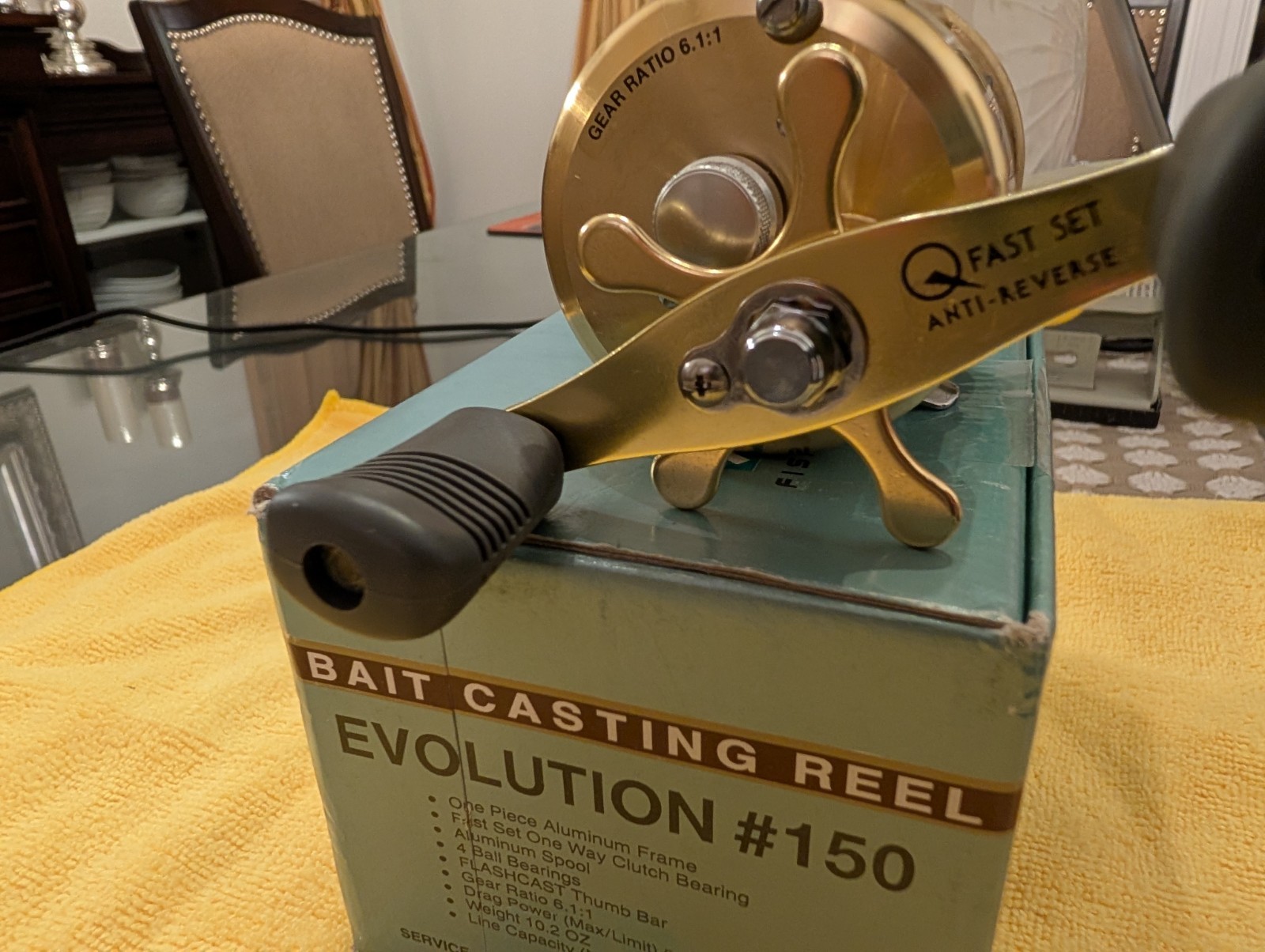 Marado Evolution #150 Baitcast Fishing Reel Gold-Vintage-New in Box-Collector