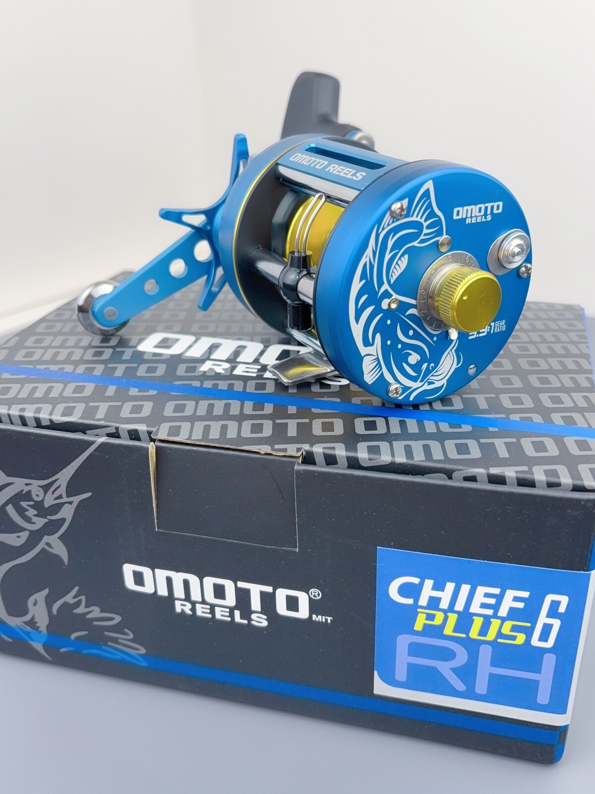OMOTO CHIEF PLUS 6000 CS Right Hand Round baitcast Reel From Taiwan