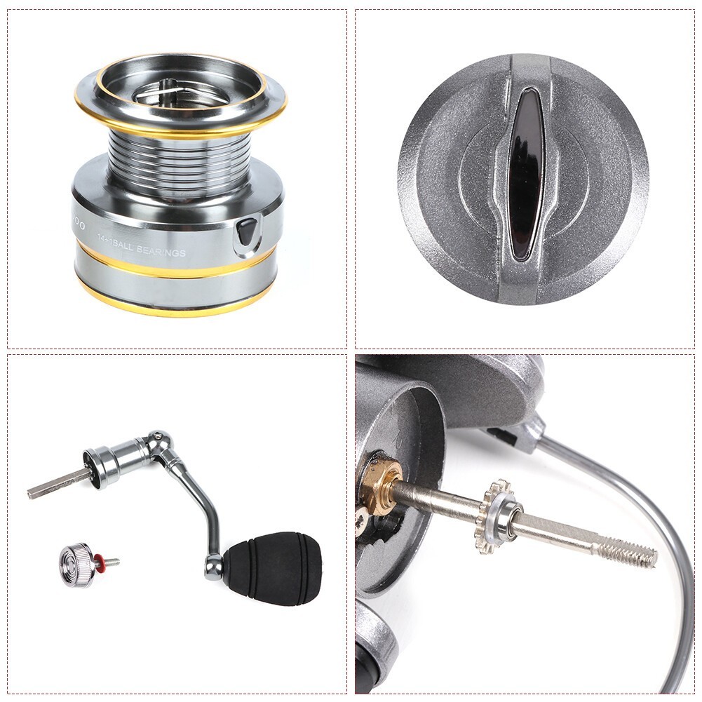 Double Spool Fishing Reel 5.5:1 Gear Ratio Spinning/Casting Reel Fishing Tackles