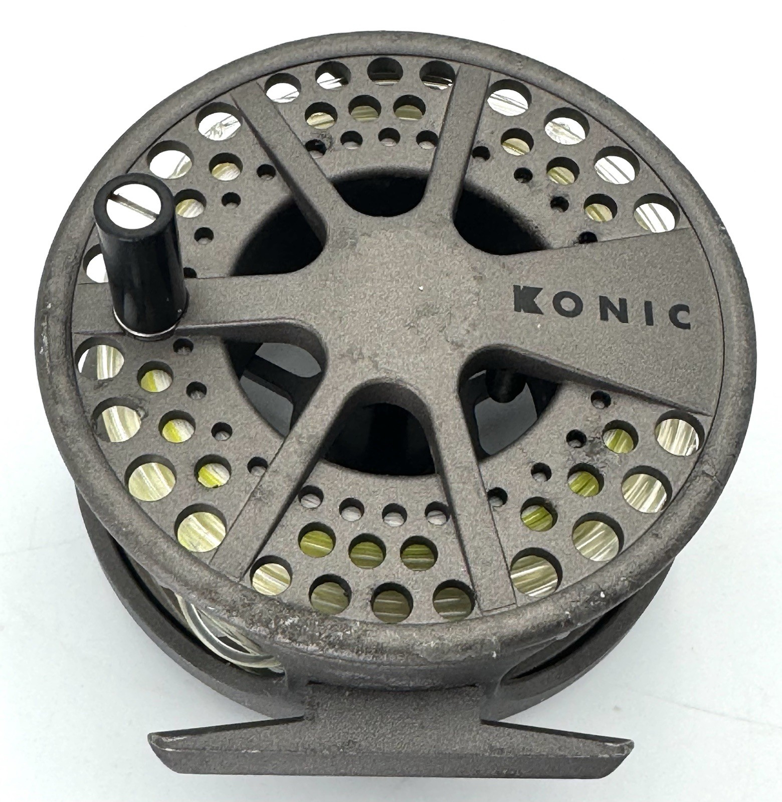 Lamson Konic 3.5 Fly Reel Loaded w/ Fly Line Smooth Drag Good Used Cond
