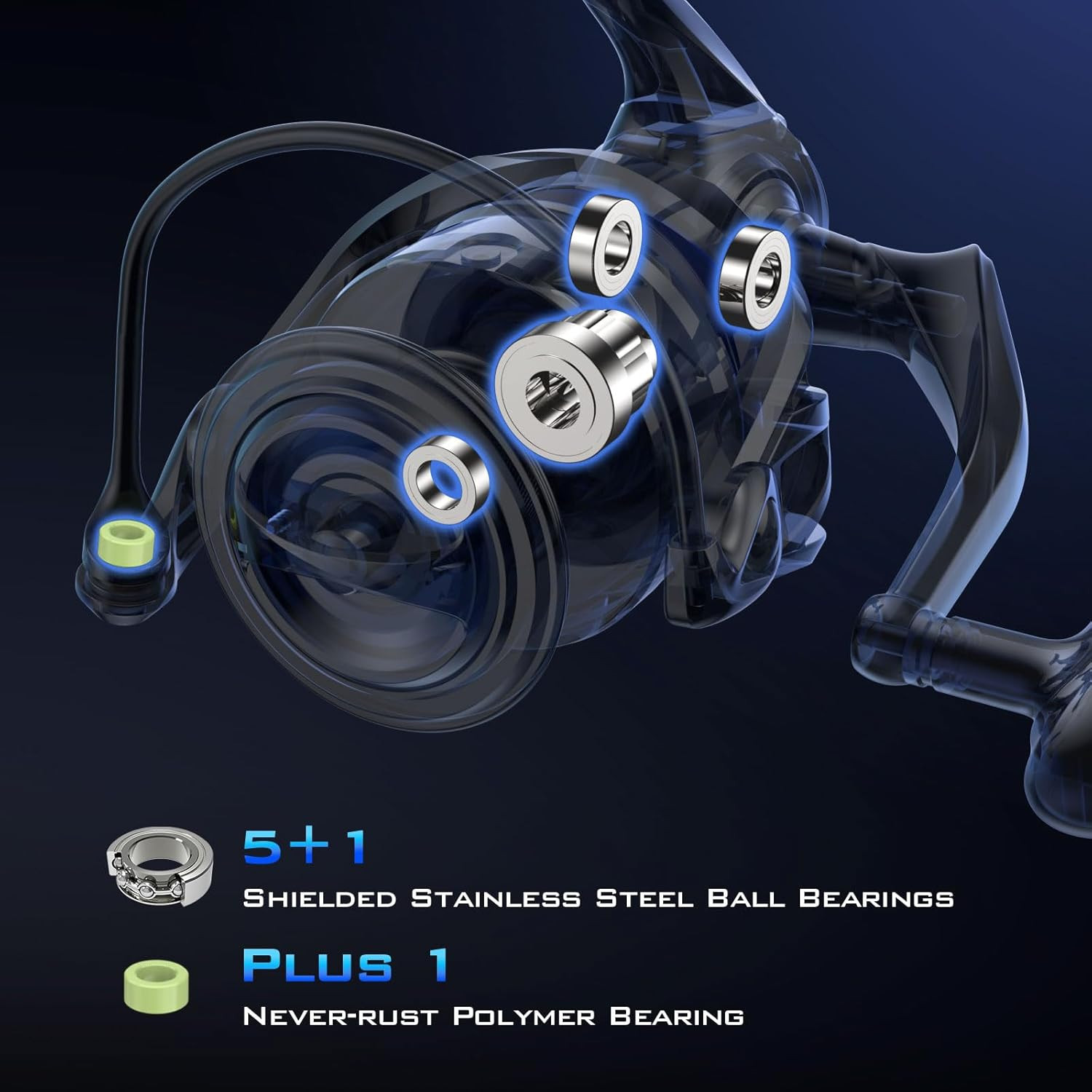 Kapstan Elite Saltwater Spinning Fishing Reel, up to 55Lbs Max Drag, IPX6 Waterp