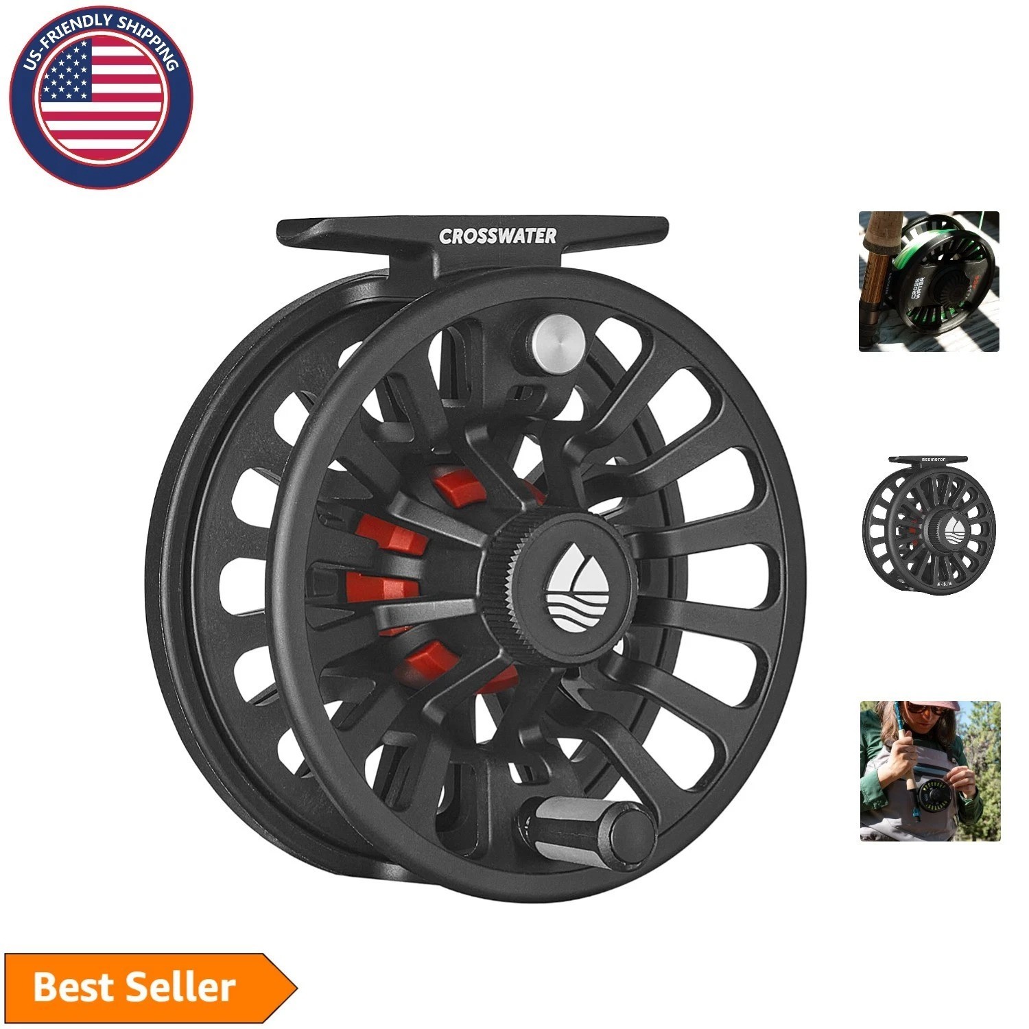 Crosswater IV Fly Fishing Reel – Lightweight & Reliable with Smooth Drag, 4/5/6