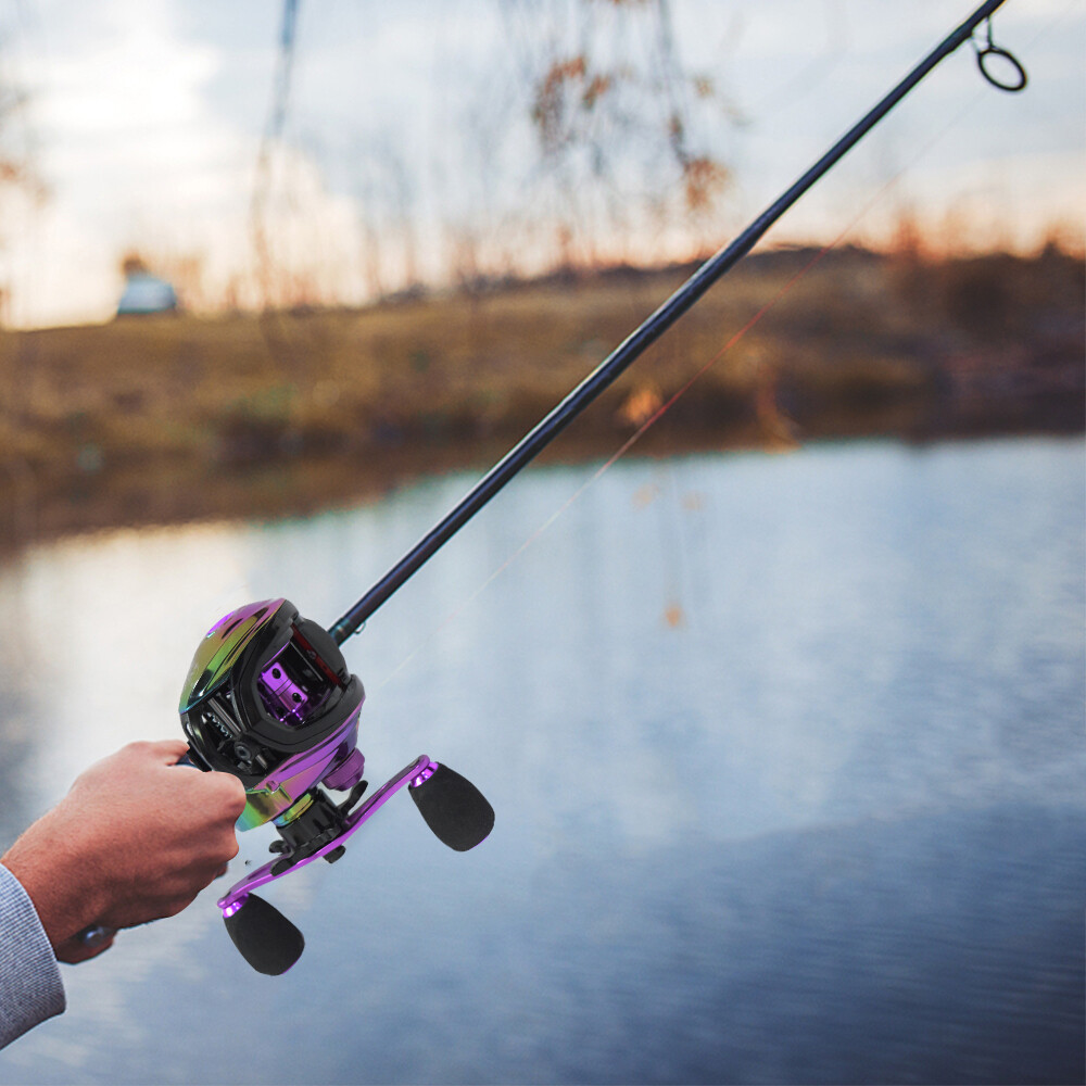 8.1:1 Gear Ratio Fishing Reels Stainless Steel Ball Bearings Baitcasting Reel