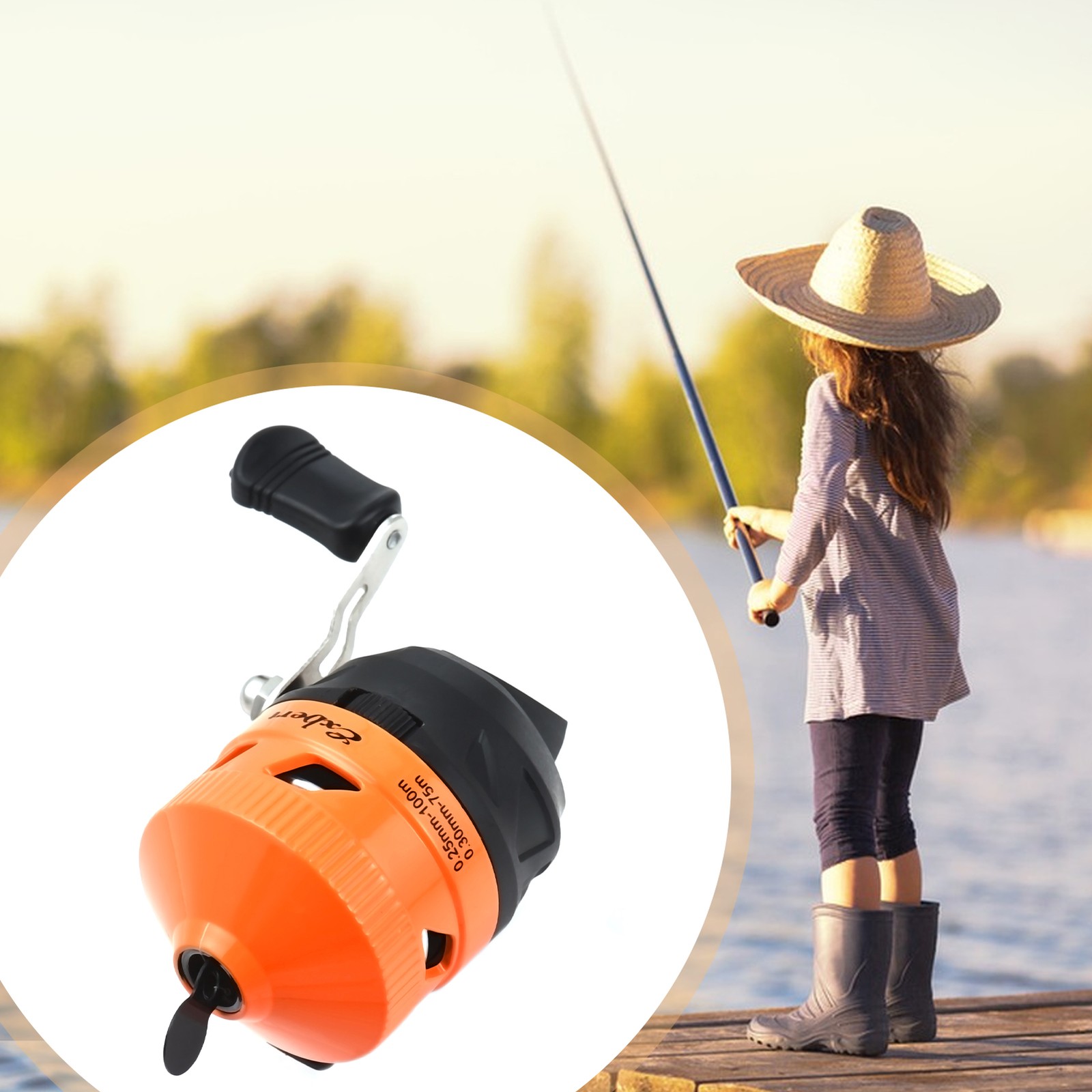 6.6-8.8lbs Smooth Drag Spincast Reel High Speed 3.4:1 Gear Ratio Right Hand XOZE