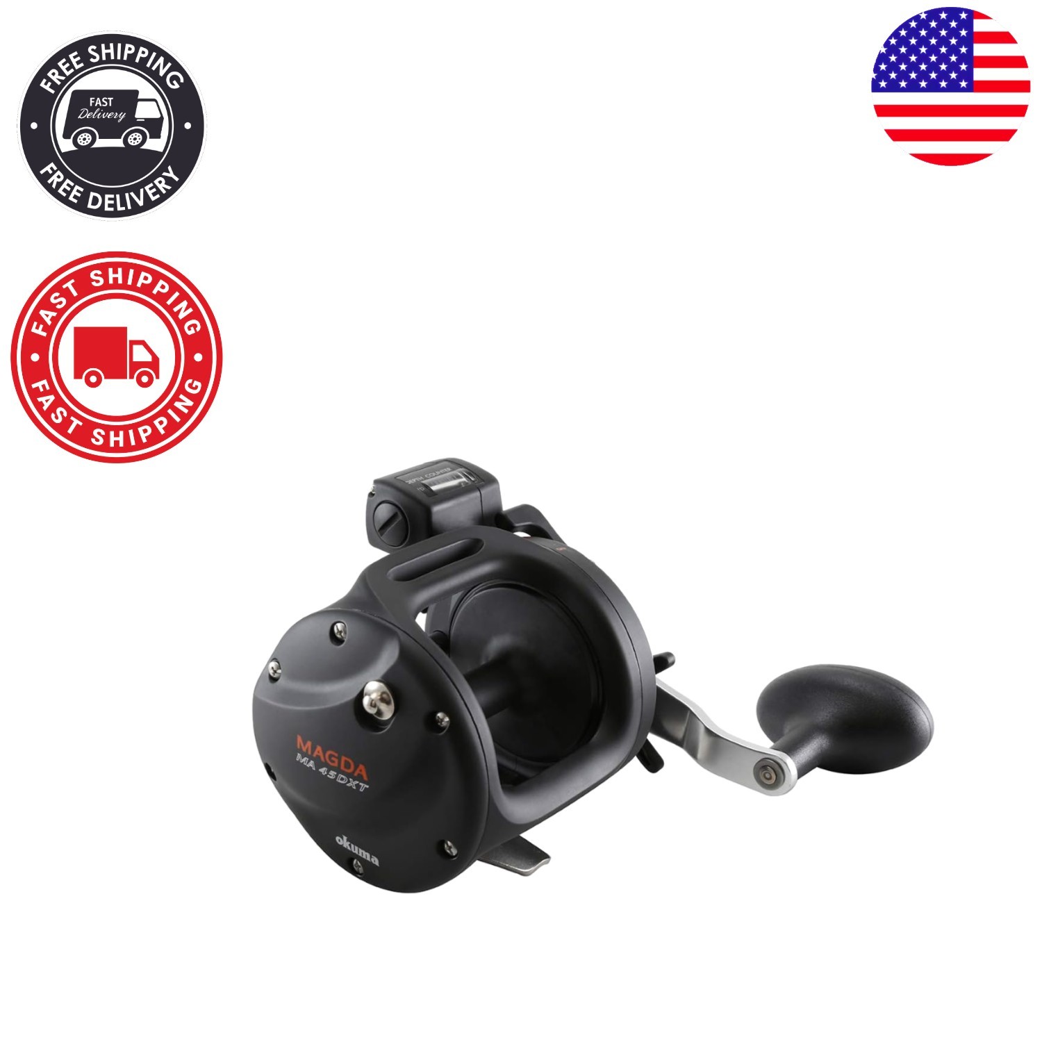 Magda Pro 20 Fishing Reel – Lightweight Right Hand Trolling Reel with 15 Lb Drag