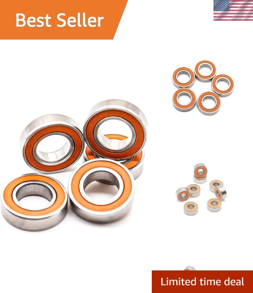 5PCS 2RS Stainless Steel Hybrid Ceramic Ball Bearings, ABEC-7 Precision 4X10X4mm