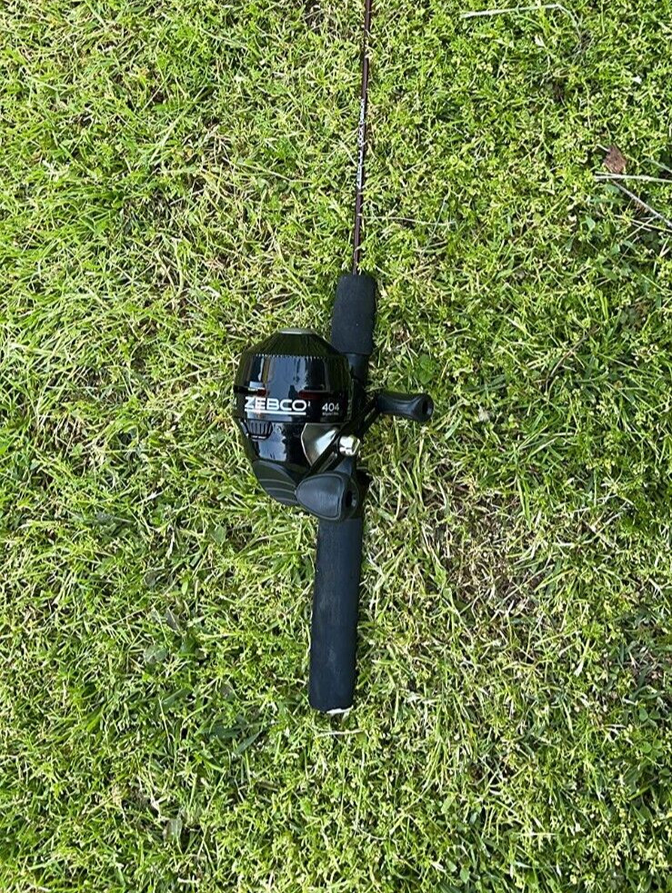 404 Spincast Fishing Reel Hand Orientation Right Hand Stainless Steel Black NEW
