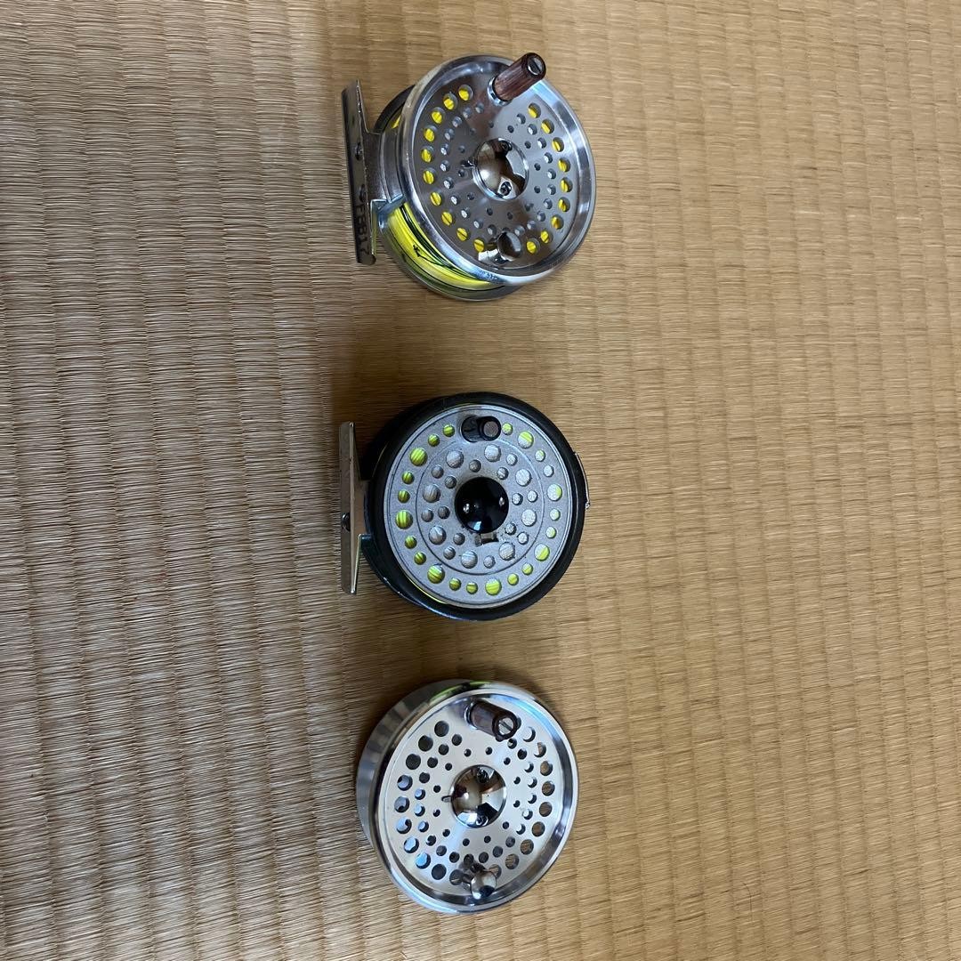 Fly reel set of 3 SIlver/black