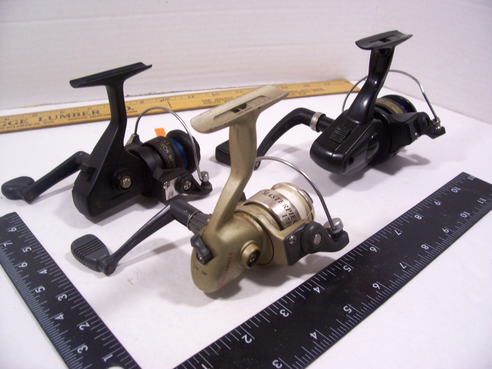 Lot of (3) HT Open Face Spinning Ice Fishing Reels – 1750G / MP1750 / HT25