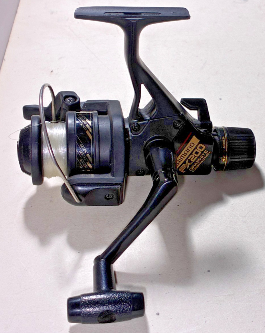 Shimano FX200 Quickfire II Spinning Fishing Reel Graphite R2 Spool Tested EX