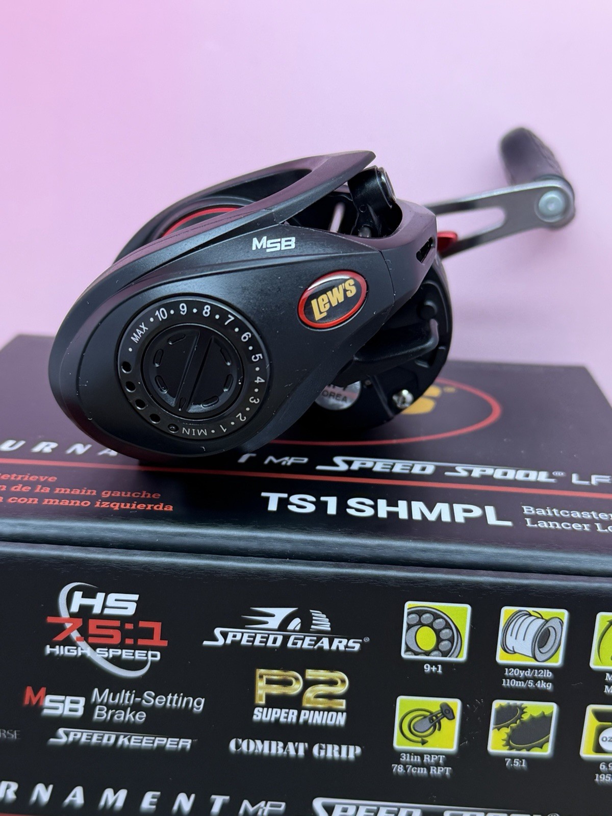 Lew’s Tournament MP Baitcaster fishing reel-LH-10bb-7.5:1-NEW