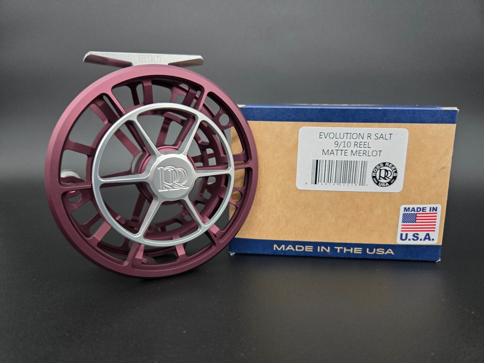 Ross Evolution R SALT Fly Reel – Size 9/10 – Matte Merlot – NEW